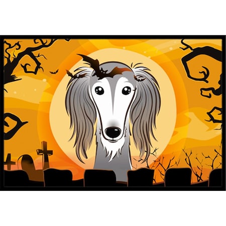 Jensendistributionservices Halloween Saluki Indoor & Outdoor Mat, 24 x 36 in. MI2556770